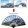 10-inch Men's Ancient Style Silk Cloth Folding Fan - Craft, Gift, Advertising, Rotating Fan.
