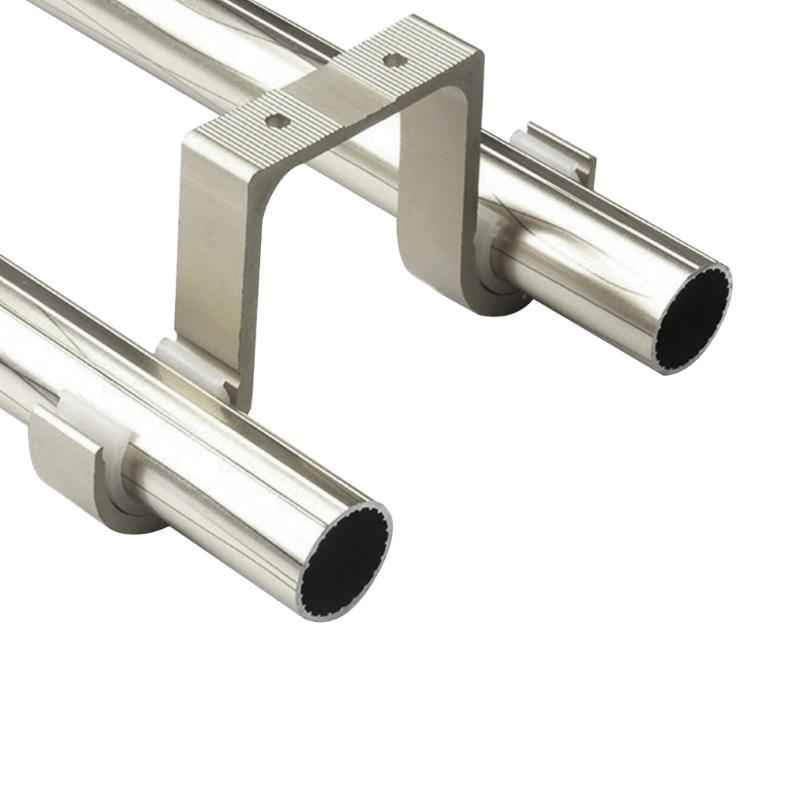 Aluminum Alloy Double Curtain Rod Holders Install Rods for Drapery Rod 3-Color