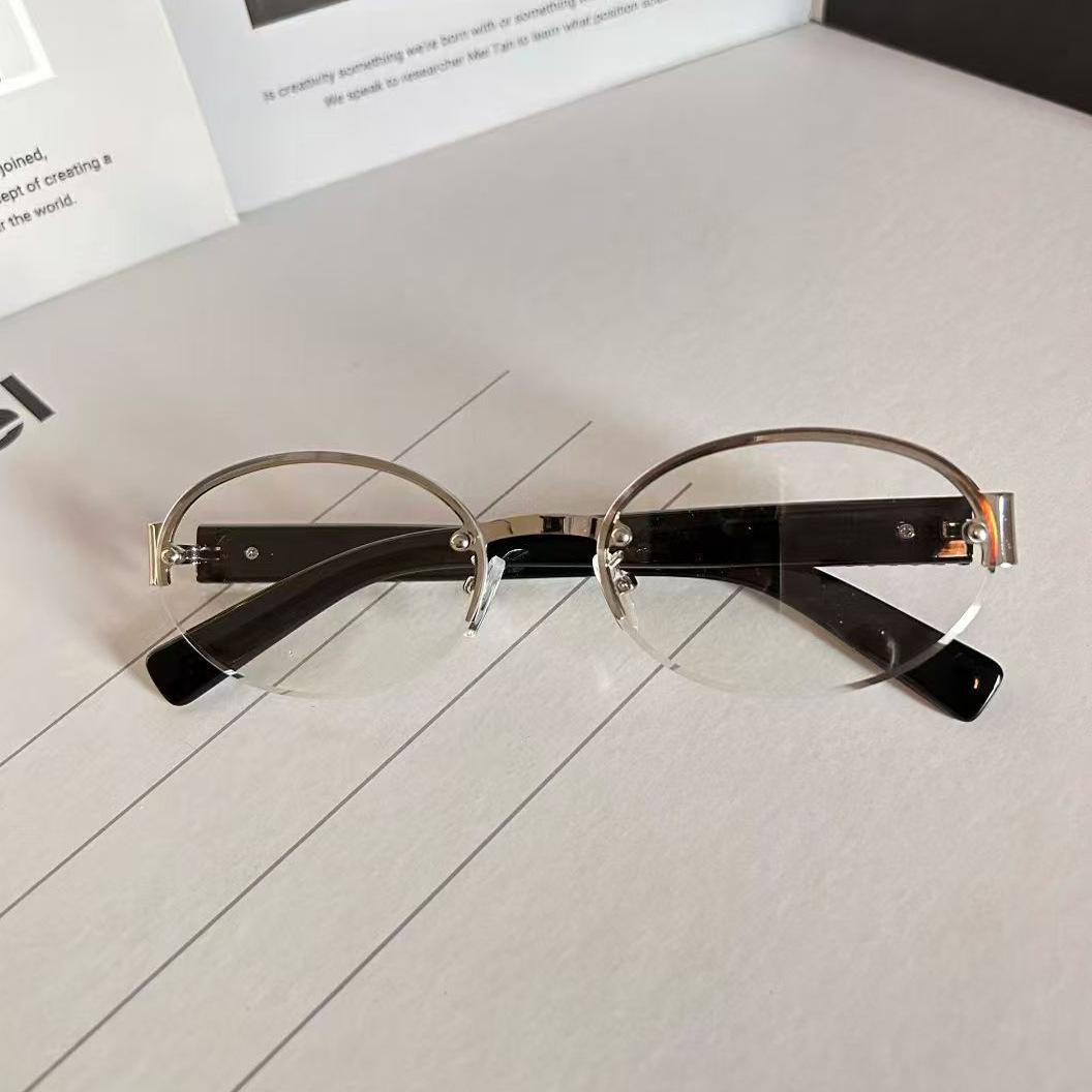 

Oval Shape Women Sun Glasses Rimless Cut Edge Anti-reflective Female Sunglasses Driving Travelling Men Sunglass