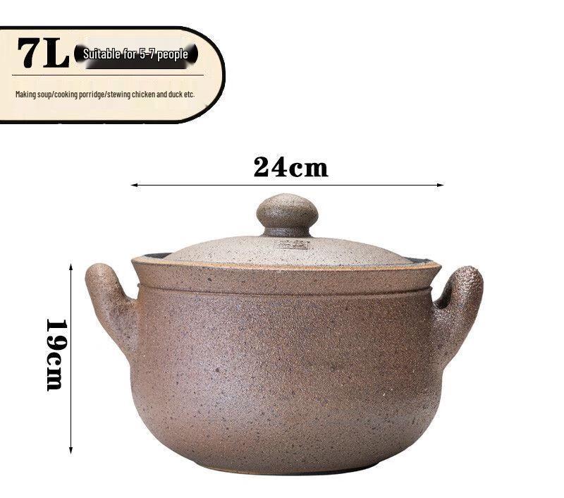 NaJiang Sichuan Yaan Yingjing Black Clay Stew Pot