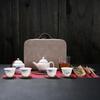 Artistic Landscape Glass Travel Tea Set