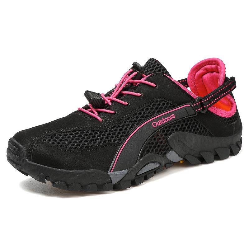 Men's Breathable Flyknit Hiking Shoes - Non-slip, Wear-resistant, Quick-drying, Mid-top Canyoning and Trekking Shoes