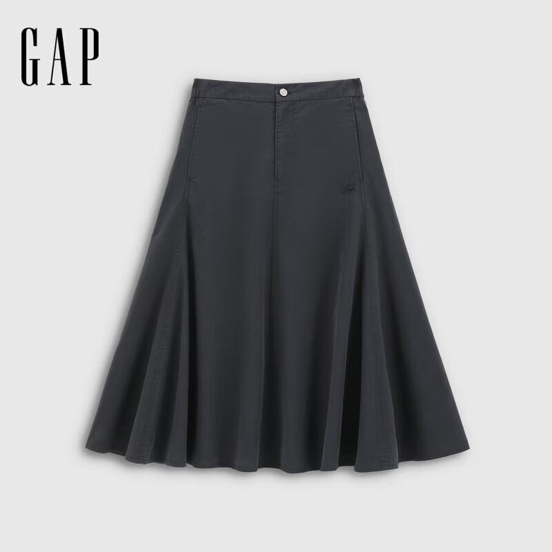 GAP Women s Logo Embroidered Washed A-line Skirt M