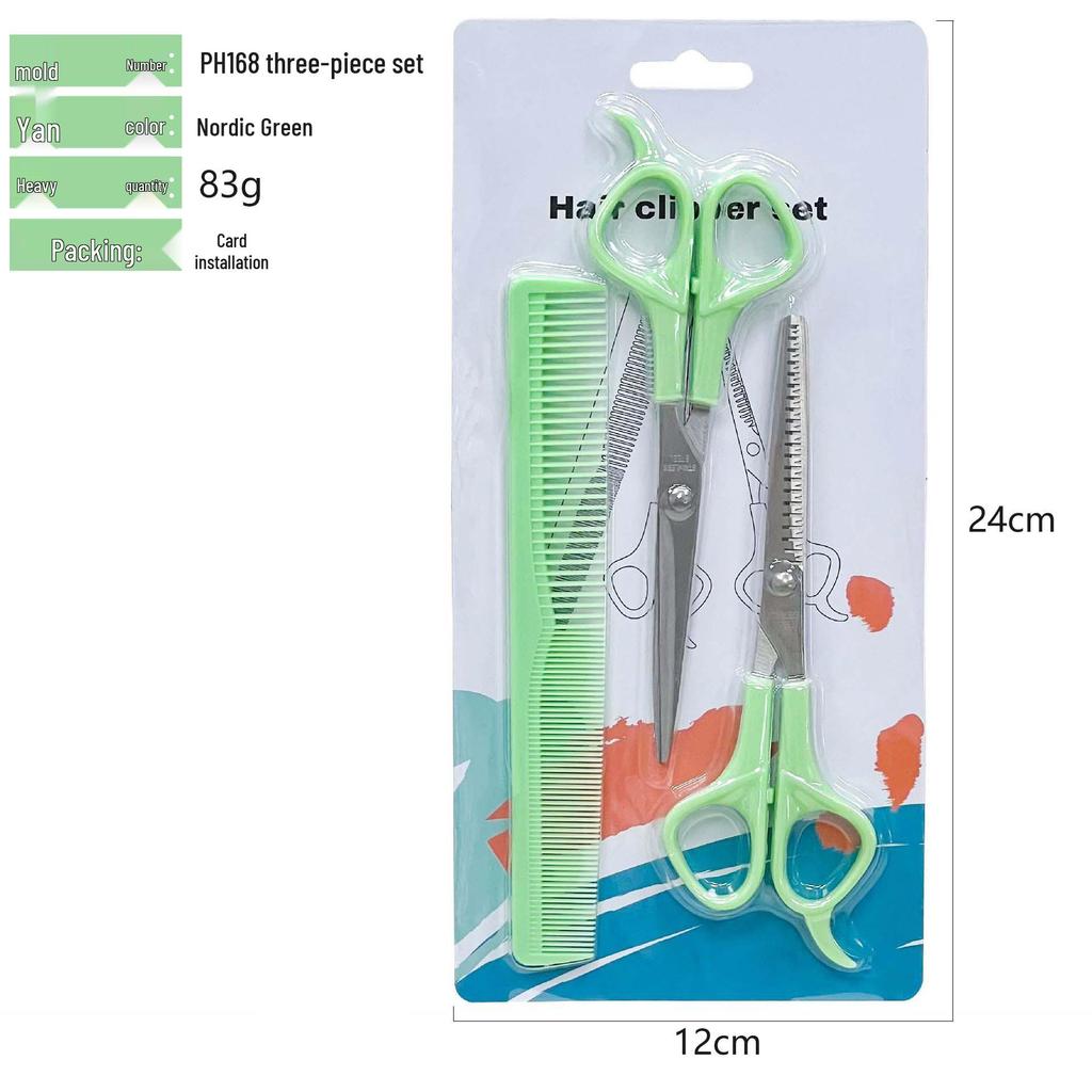 Bangs Haircutting & Styling Scissors Set - Stainless Steel Shears & Thinning Tools