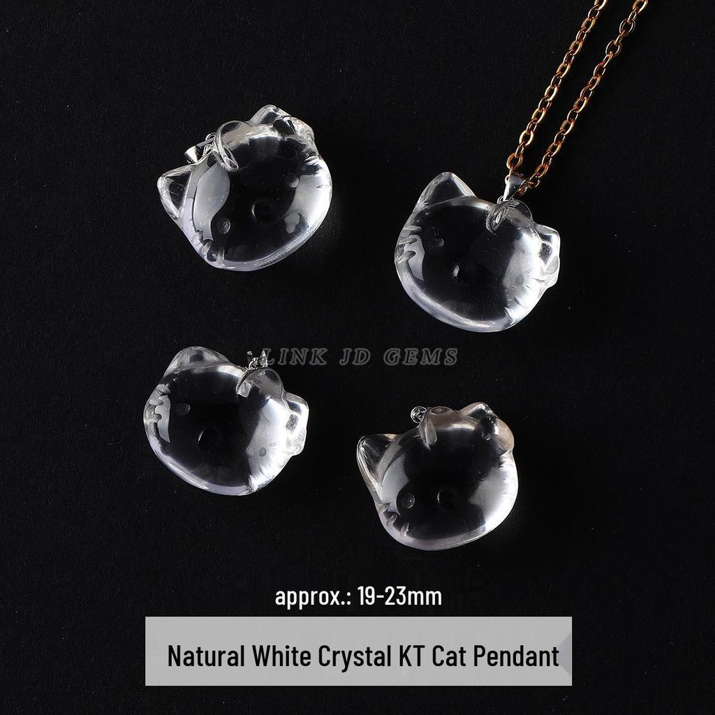 Jingde Jewelry White Crystal Carved Fox Pendant Charm Sweater Chain Accessory.