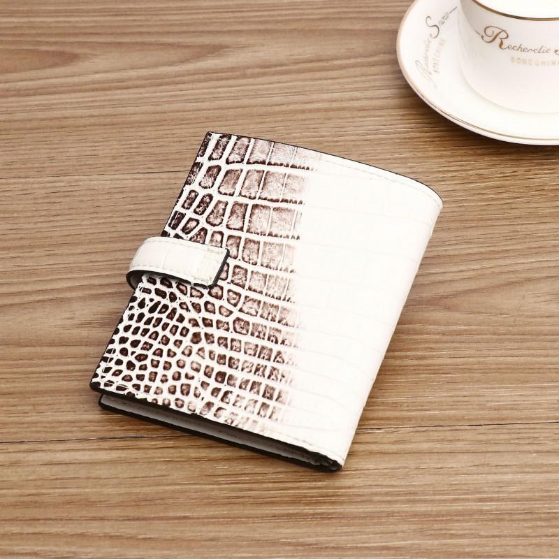 New Crocodile Belly Pattern Himalaya White Women's Wallet Long Short Multi Card Pocket Handbag