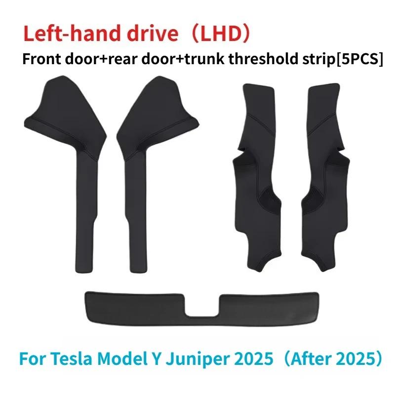 For Tesla Model 3 Highland Model Y Juniper PU Front Rear Door Sill Protection Strip Seat Anti-kick Pad Corner Guard Accessories