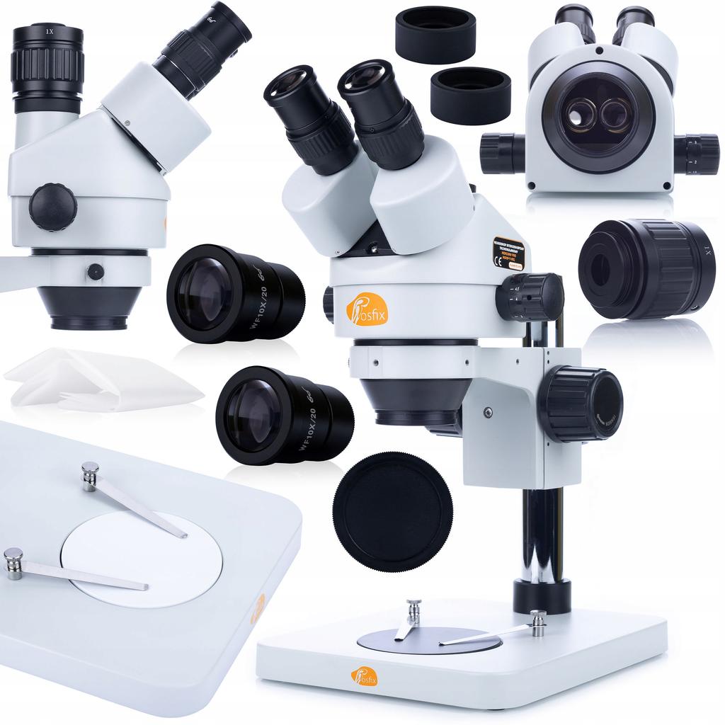 Rosfix Zestaw Mikroskopowy Mercury Pro – Profesjonalny Zestaw z Kamerą i Wyświetlaczem 8 cali | Silikonowa Mata | Trinokularowa Głowica