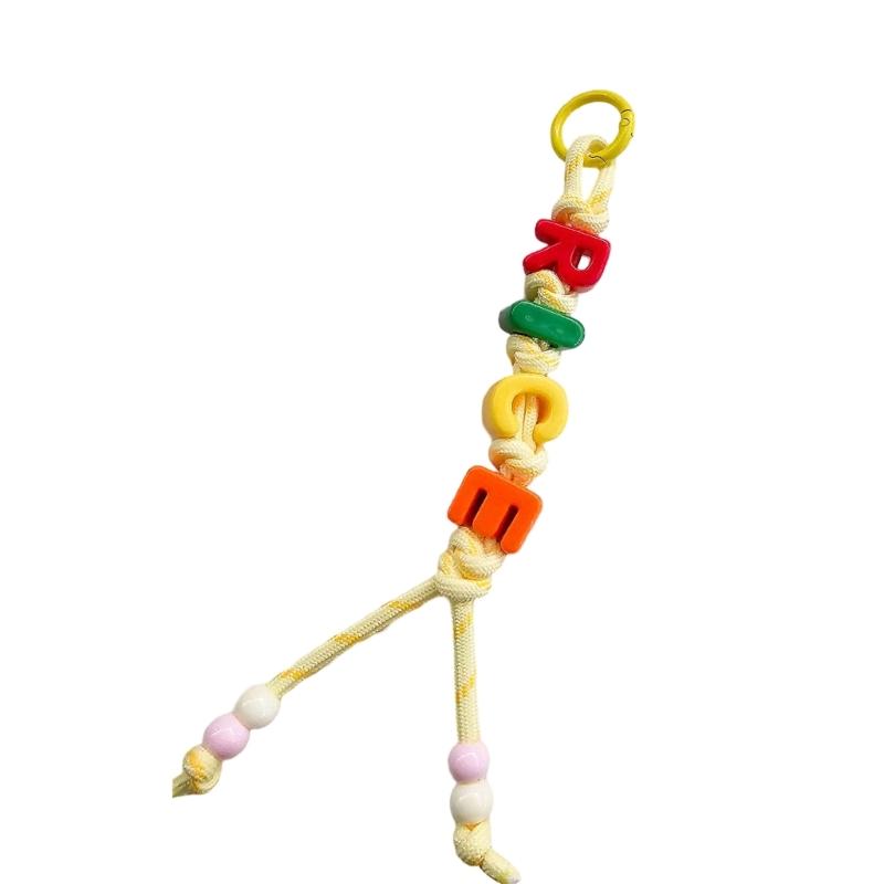 Colorful Letter Bead Bag Charm Individualized Design Bag Hanging Pendant for Trendy Fashion Statement and Unique Style