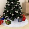 VidaXL Luxury Christmas Tree Skirt White 90 Cm Faux Fur