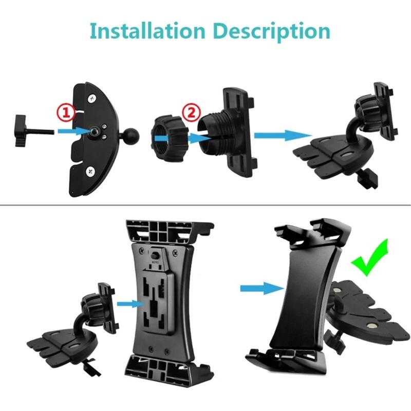 Universally Mobile Phone Holder Car Player Slot Accessories Car Phone Mount Navigation Brackets Stand