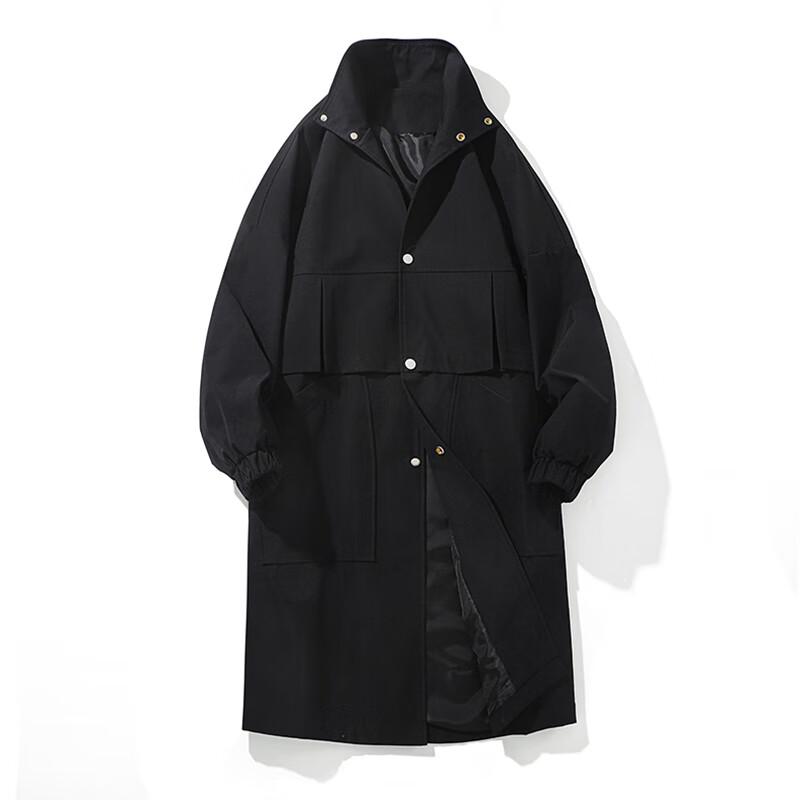 ROMON Men's Mid-Length Business Trench Coat