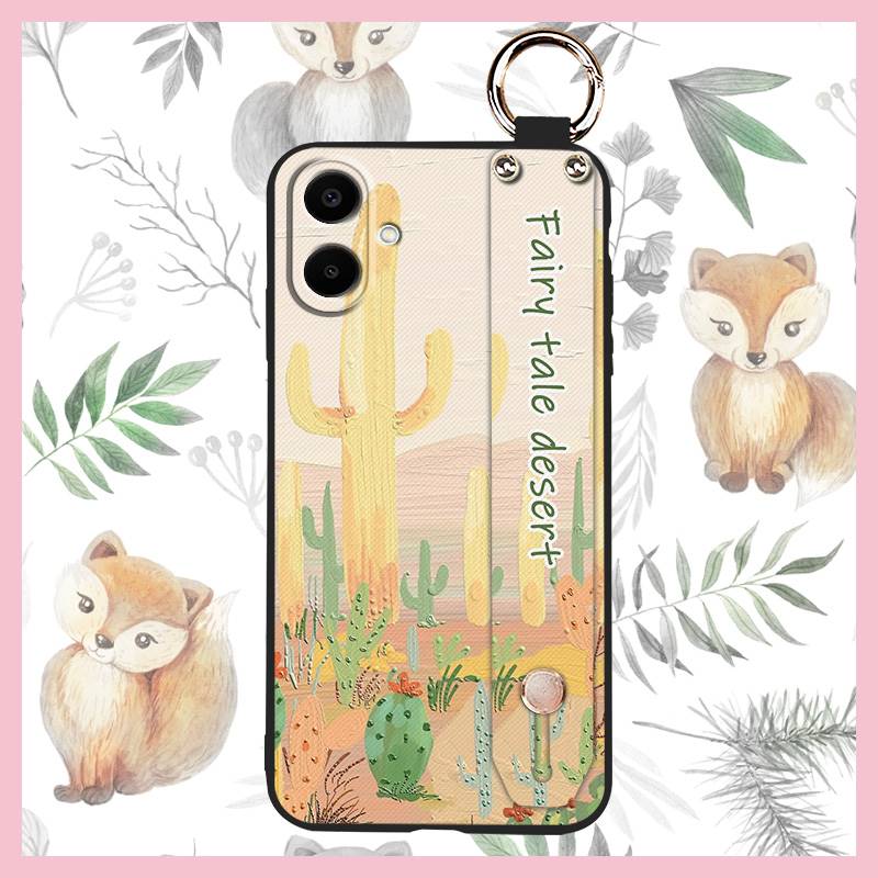 Shockproof Fashion Design Phone Case For Samsung Galaxy A06/SM-A065F/M Back Cover Durable Wristband Ring Wrist Strap