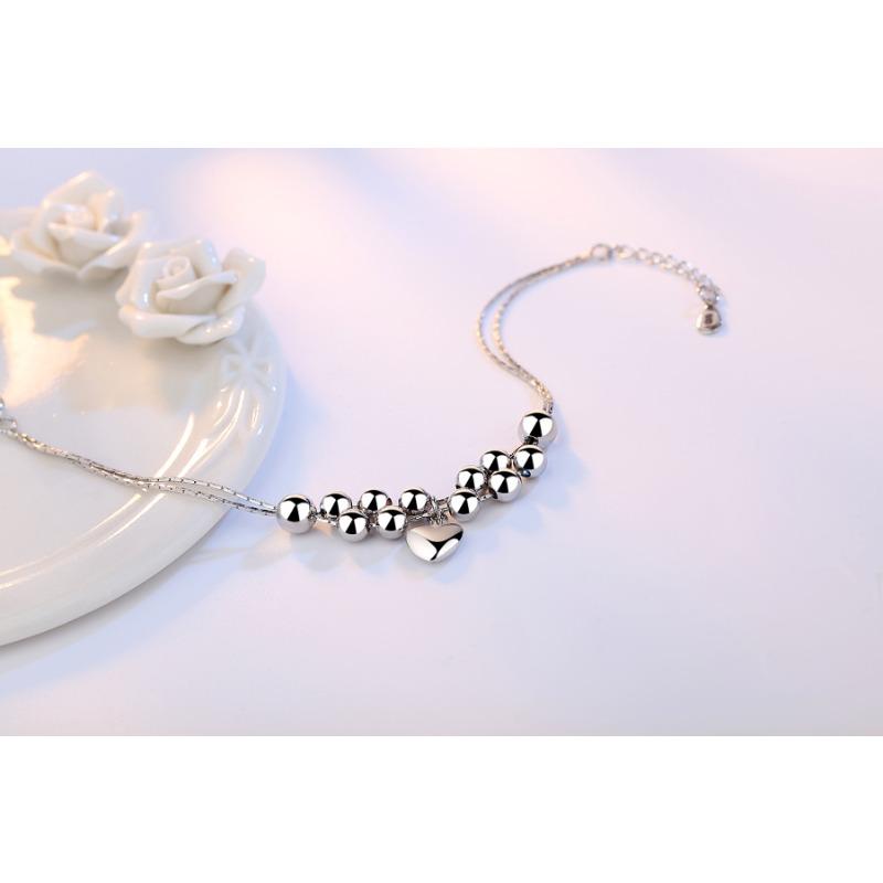 Fashion Heart Silver Bracelet, Ladies, Pentagram Silver Bracelet, Women