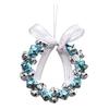 Bell Wreath Christmas Beaded Bell Wreath with Bow Small Jingle Bell Garland Ornament for Christmas Home Tree Decor