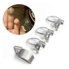 4Pcs/pack Metal Guitar Thumb Picks Finger Picks Adjustable Guitar Plectrums for Acoustic Guitar Banjo Ukulele, Silver