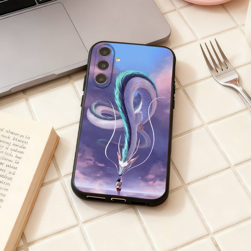 S-Spirited Anime A-Away Phone Case For Samsung Galaxy A73,A72,A71,A70,A53,A52,A51,Others Soft Black Shell