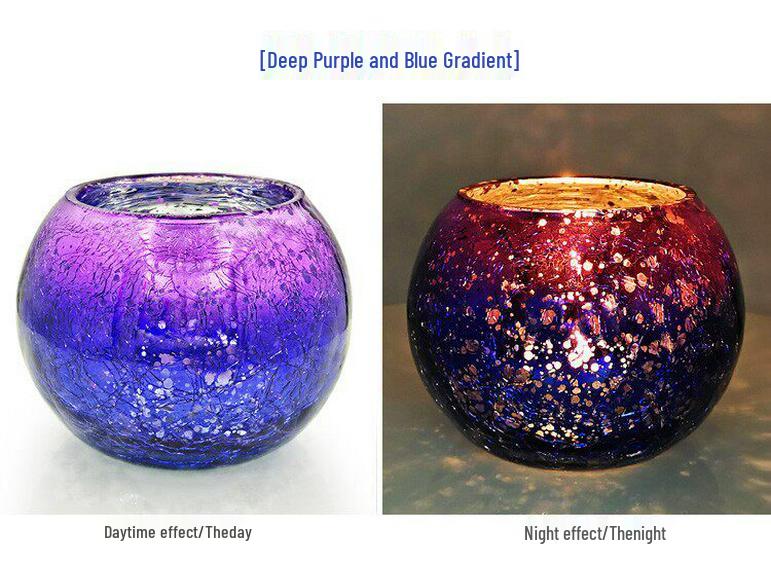 European Electroplated Glass Candlestick - Romantic Candlelit Dinner Decoration, Round Wedding or Festival Gift.