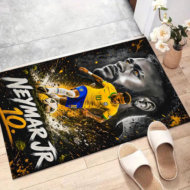 1pc Neymar12 Design Printed Area Rug Carpet for Bedroom Living Room Home Decor Rugs Mat Non Slip Mat Rug for Bedside