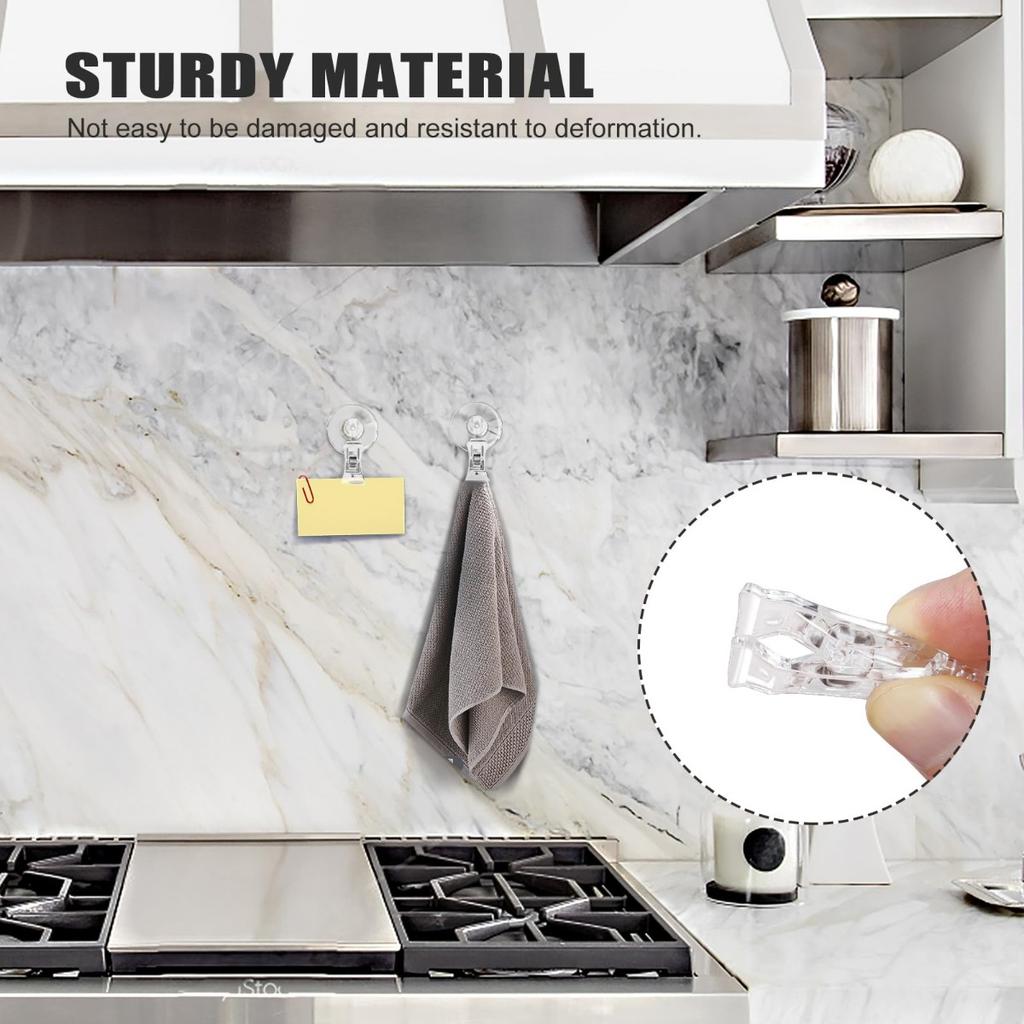 3PCS Punch Free Suction Cup Clips Multifunctional Wall Hook Window Phone Bracket Portable Holder for Kitchen Living Room Office