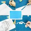 Grid Lines PVC Cutting Mat Self Healing Paper Leather Fabric Cutting Board(Blue)