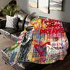 Graffiti Artist B Banksy Blanket For Sofa Office Bed Plane Travel Sleep Read Relax Camping Soft And Warm