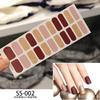 22pcs Sheet Laser Bronzing Full Cover Nail Stickers Long Lasting Tearable Cute Nail Art Wraps Design