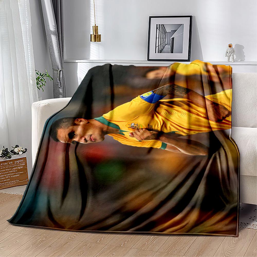 Soccer Player Victory. Blanket Warmthful Decor Great for Picnics Couch Bedding for All Occasions Digital Print Perfect Gift for Relatives and Friends