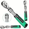 Jeu de clés à cliquet extensibles pour voiture et moto, Entraînement 1/4" 3/8" 1/2" 72 dents à dégagement rapide rétractables réversibles