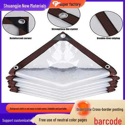 400g Waterproof PE Tarp: Thickened Outdoor Sunshade & Rainproof Tarpaulin In Blue, Orange, Red.