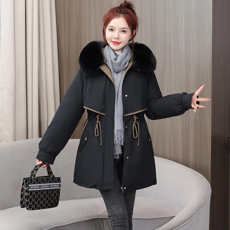 In Winter, The New Fur Pie Overcomes The Long Detachable Loose Cotton-padded Jacket Cotton-padded Jacket for Women.