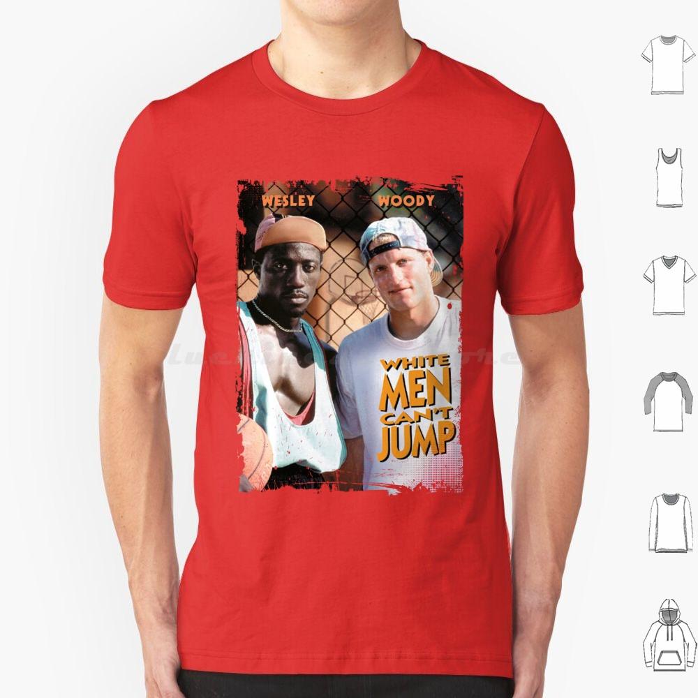 T-shirt White Men Cant Jump Cotone Uomo Donna Stampa Fai da te White Men Cant Jump Film di Pallacanestro Vintage Film anni '90 Nostalgia anni '90