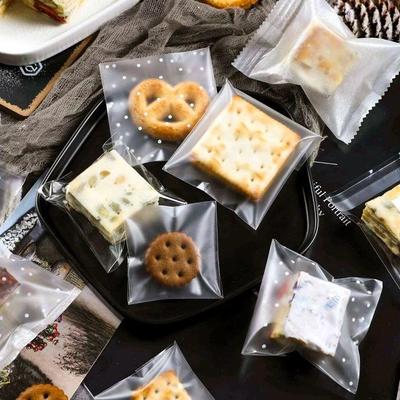 Baking için Buzlu Yarı Saydam Kendinden Mühürlü Poşetler: Kurabiyeler, Bisküviler ve Ay Pastaları için 100'lü Paket