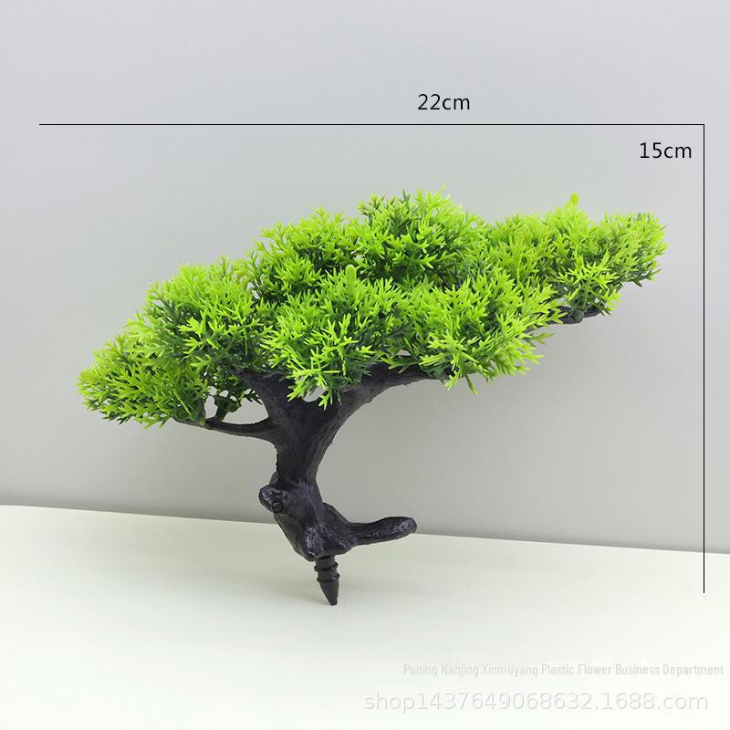 Künstlicher Thuja-Kieferbaum mit Topf – Wohnzimmerdekor und Steingarten-Landschaftsdekoration