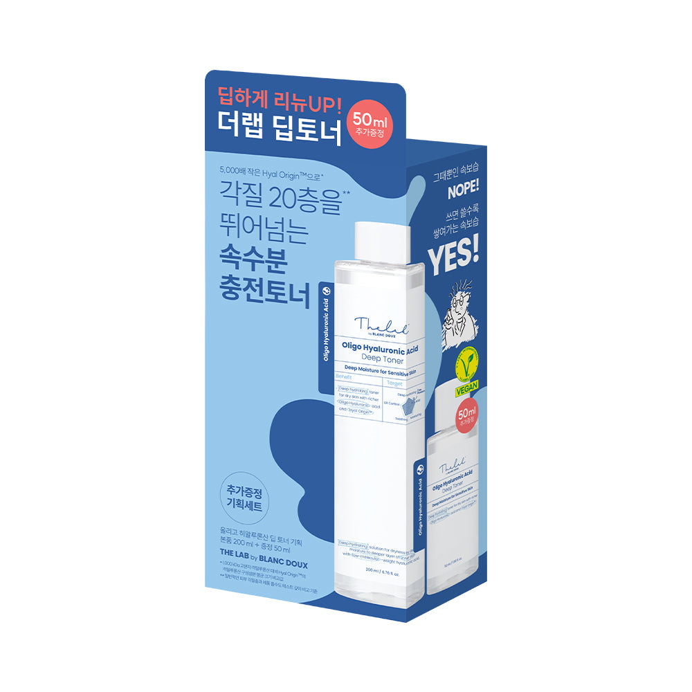 THE LAB by Blanc Doux Low Molecular Hyaluronic Acid Deep Toner 200ml + 50ml