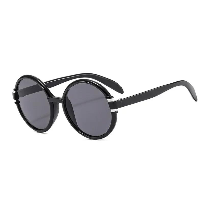 Luxury Brand Designer Round Sunglasses for Women Men  Vintage Fashion Sun Glasses Trendy Punk Oversized Big Frame Shades
