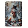 Metal Tin Sign Watercolor Christmas Tree Retro Wall Decor 20x30cm