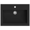 VidaXL Lavabo en Granit 600x450x120 mm Noir Vasque à Poser Salle de Bain 142962