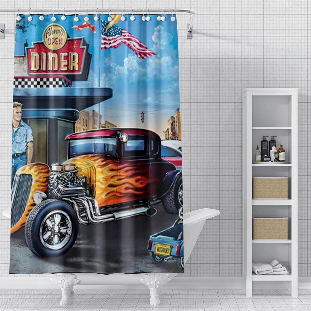 домашние шторки для душа для ванной комнаты Пейзаж животные водонепроницаемая ткань шторы для ванной современные шторки для душа 180x200 240x200 W90XH180cm