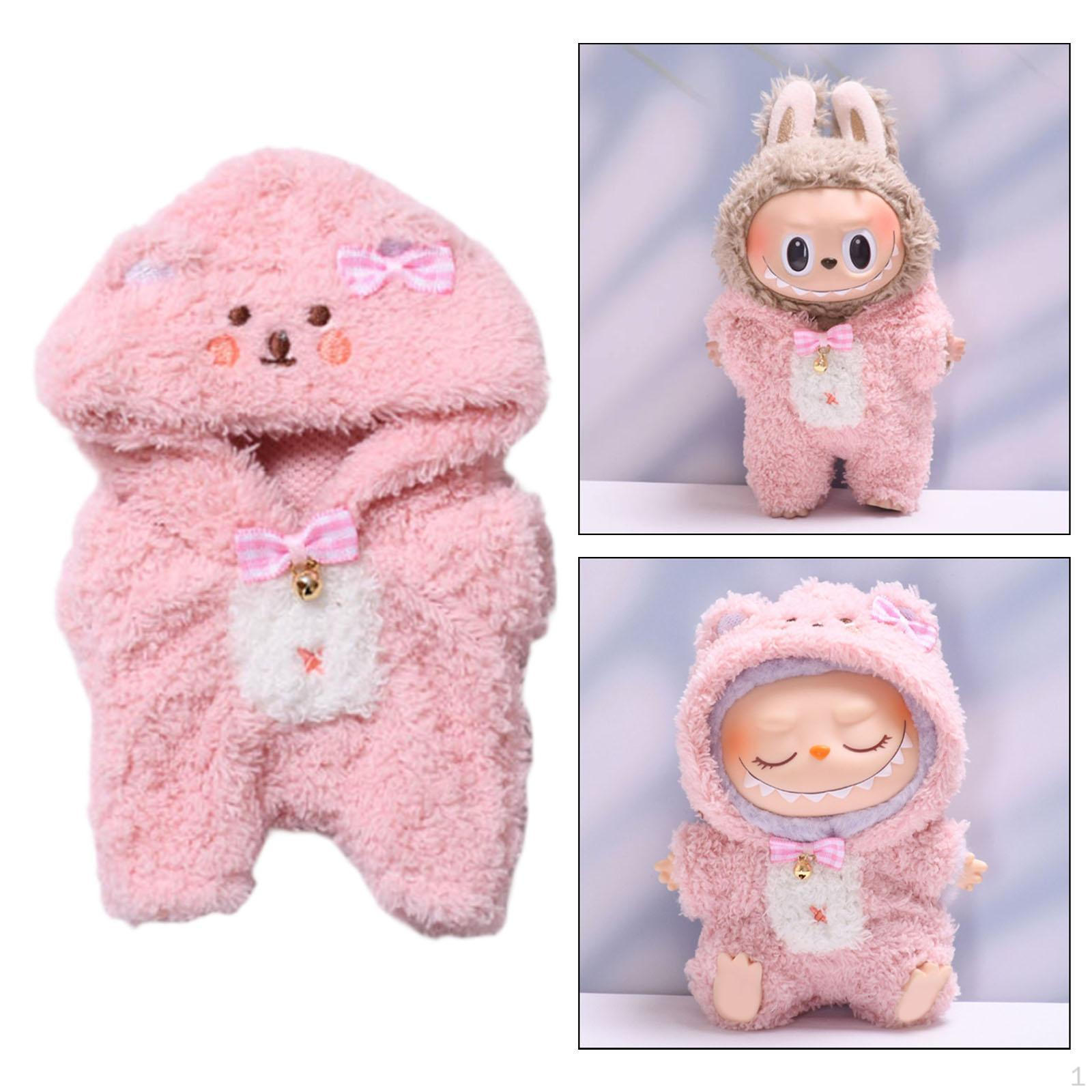 

17cm Doll Outfit Set with Scarf for Plush Toys, Dress Up Accessories 6.69inch Dolls рожевий