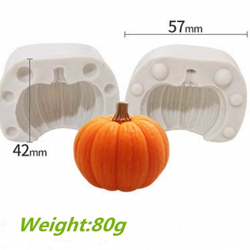 Halloween Pumpkin Shape DIY Cake Candles Resin Mould Aromatherapy Plaster 3D Silicone Mold Kitchen Baking Tool Decoration