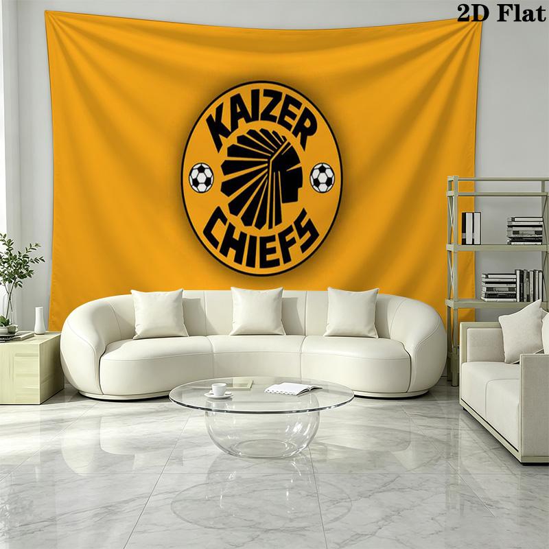 Kaizer Chiefs Wall Tapestry Aesthetic Wall Hanging Printed Fabric Blanket Decorative Tapestries for Bedroom Living Room Home Decor