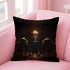 Black V-Veil B-Brides Band Cushion Cover Linen Pillowcase Cover Soft Decor For Sofa Home Room