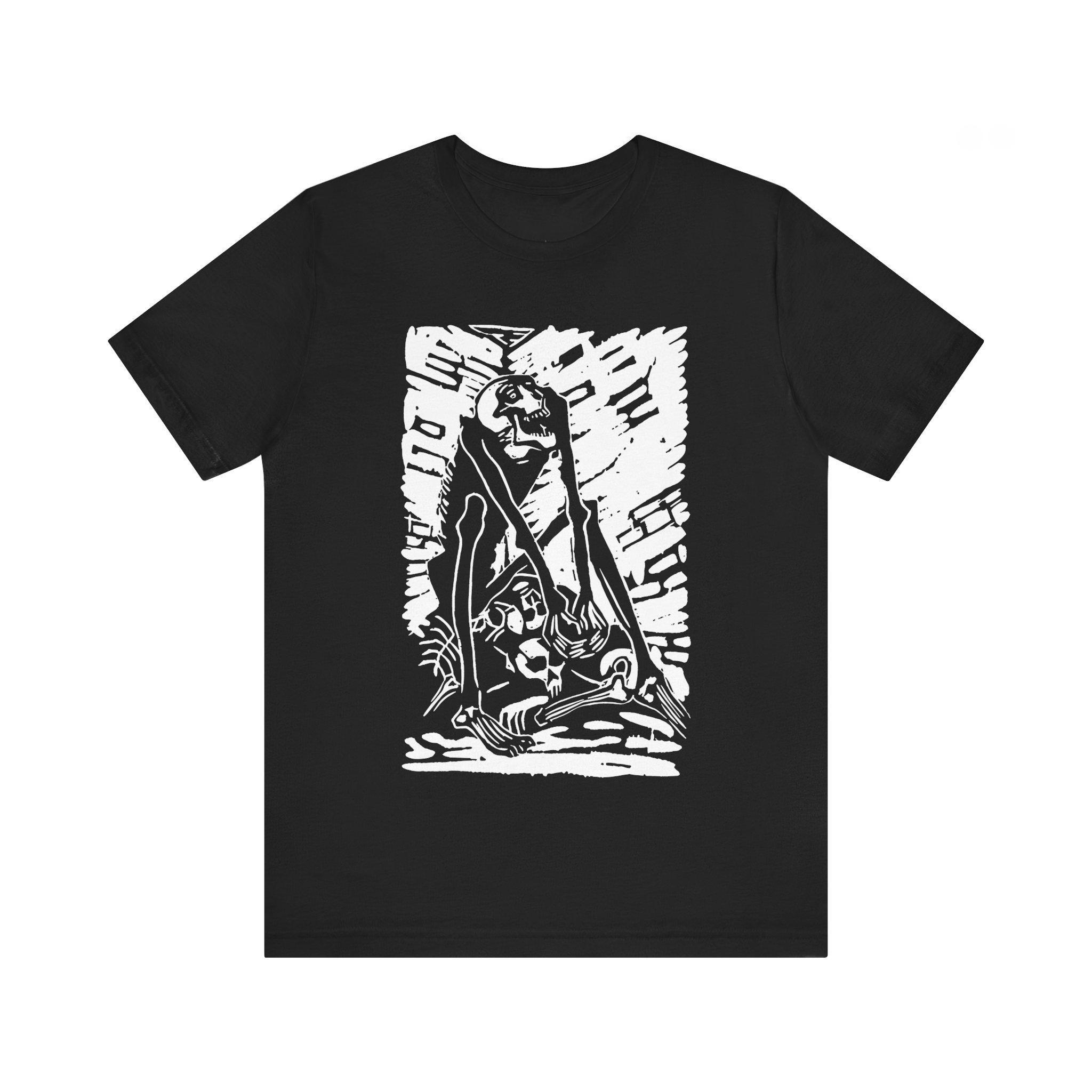 

Evil Harvest Adolf Vogel Art Creepy Skeleton T-shirt Vintage Art T-shirt Gothic Shirt Scary Dance Ghost Gothic Neutral T-shirt 4XL