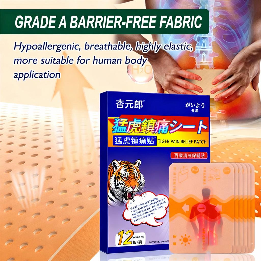 Specialized for Shoulder Pain, Natural Herbal Formula-Tiger Pain-Relief Acupoint Stimulation Patch