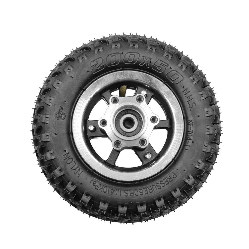 8 inch Pneumatic Wheel 200x50 Tire Inner Tube With 6 Holes Alloy Hub 10mm Bearing Diameter for Electric Scooter E-bike Parts