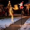Christmas Solar Lights Outdoor Santa Claus With Kettle Ground Stake Lamp Outdoor Garden Lawn Decorative Lights For Lawn Pathway
