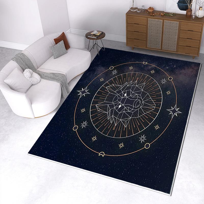 

3D ковер, украшения для Хэллоуина, винтажный персидский круглый ковер для гостиной, светлый роскошный коврик для дивана, кофейная сетка, трехмерный круглый коврик для ног