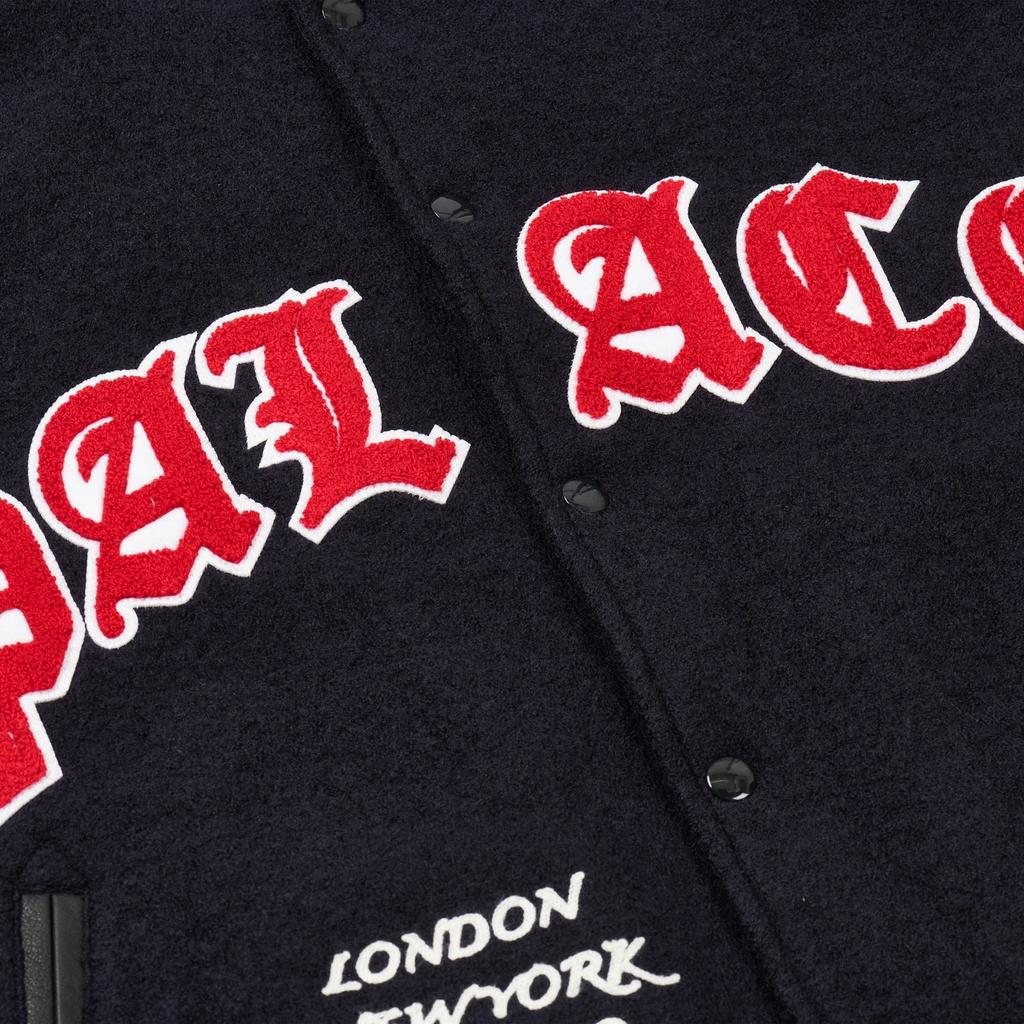 Palace Hooded Varsity Jacket Navy Unisex Outerwear Blue P27JK029