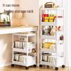 Compact Multi-layer Mobile Storage Rack for Living Room and Kitchen